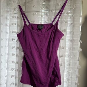 Oh Baby by Motherhood Pink and Purple Asymmetrical Camisole